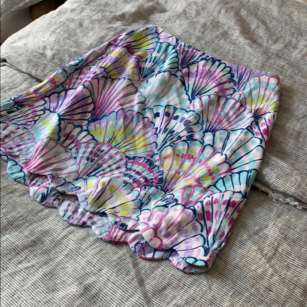 Lilly Pulitzer shell scalloped mini skirt